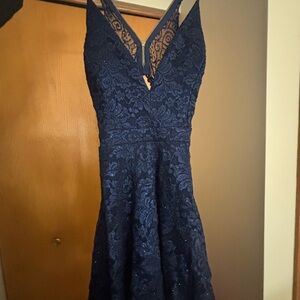 Windsor Midnight Blue Lace Gown